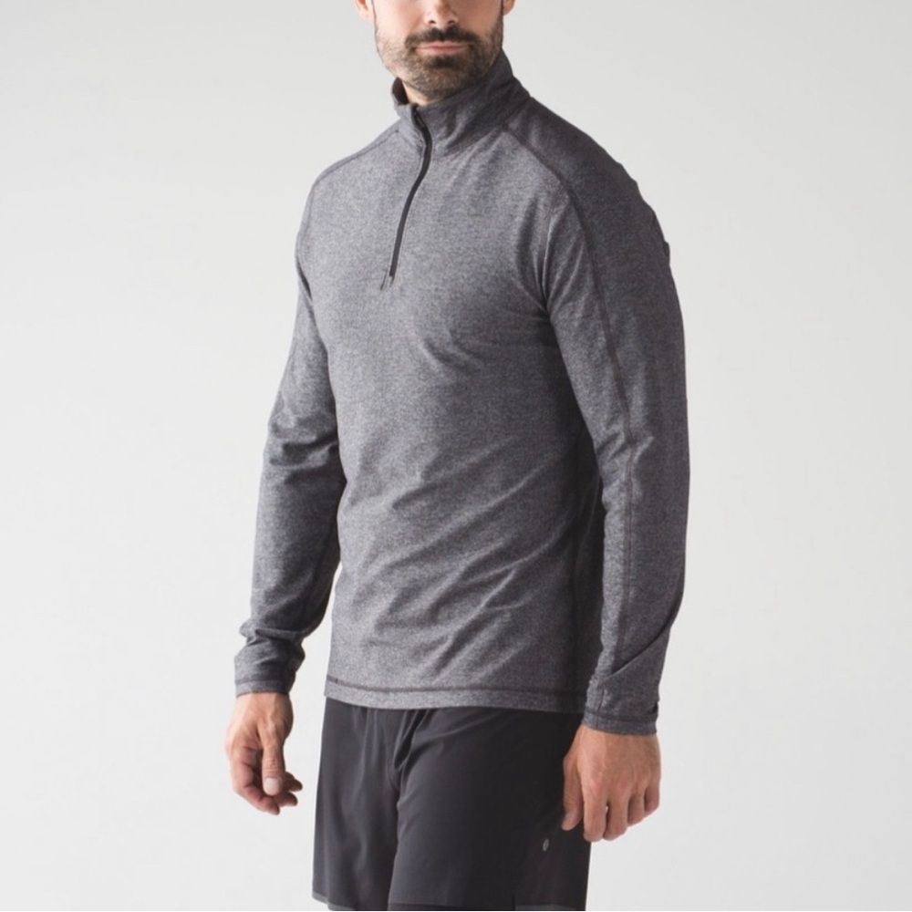 Lululemon Surge Warm 1/2 ZIP‎ Hearhered Grey size XL